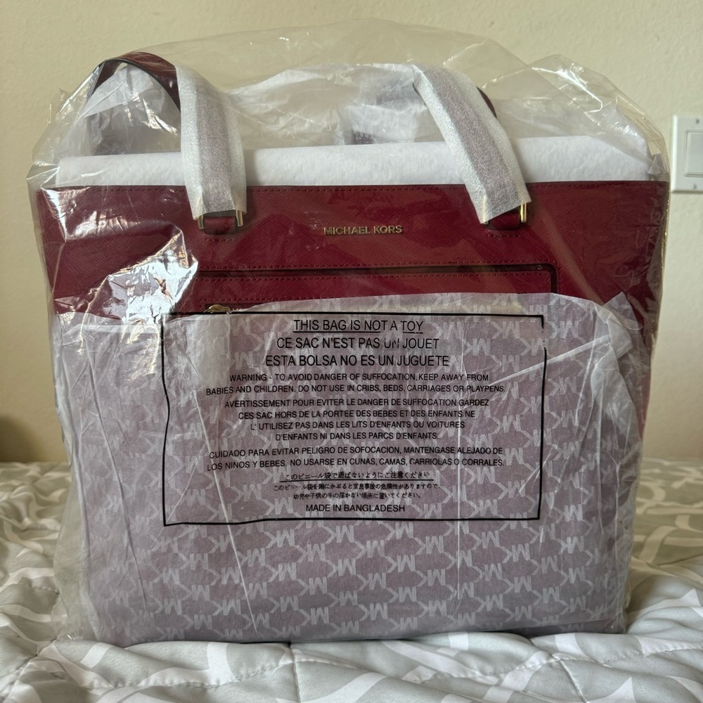 NEW Red Michael Kors Tote